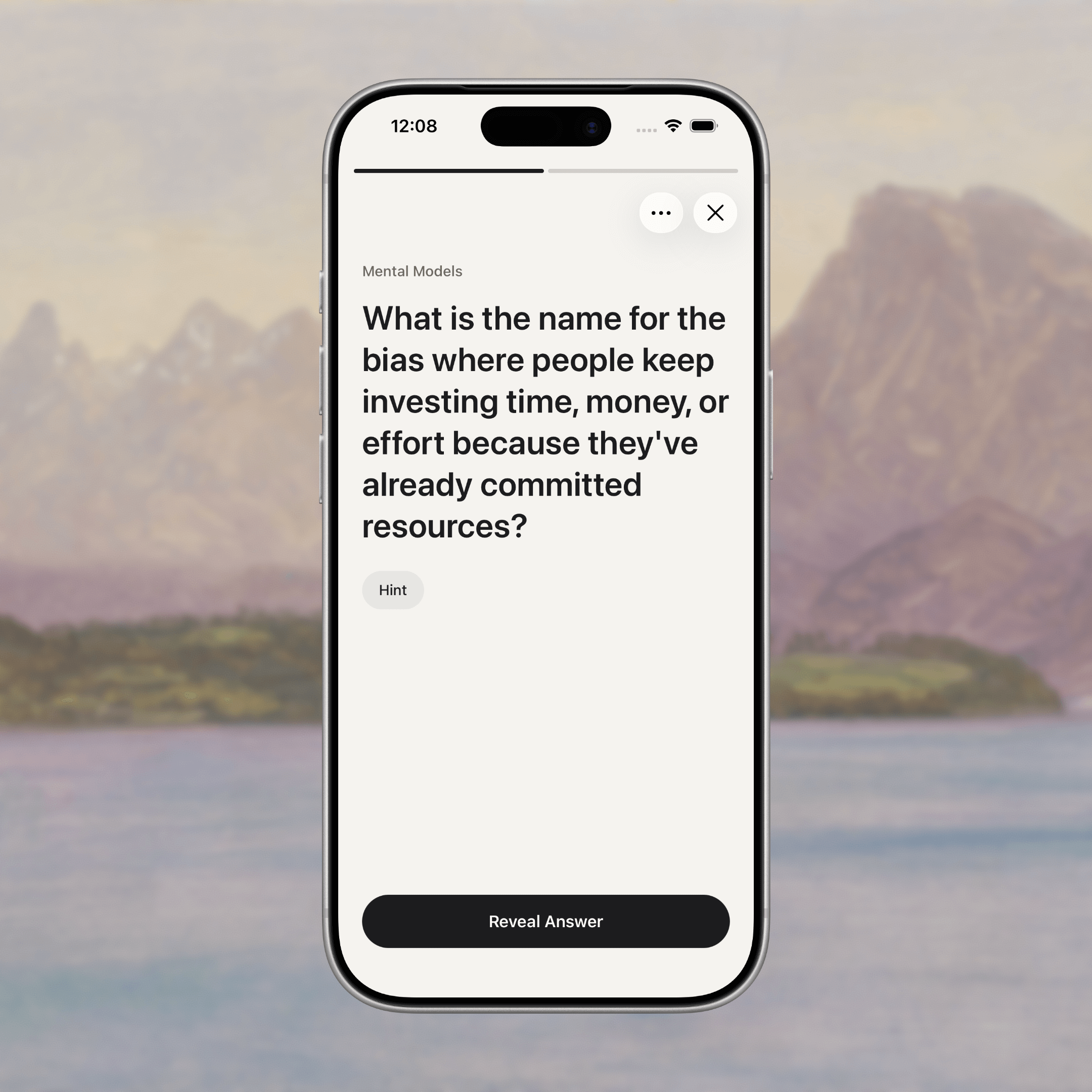 UltraMemory flashcard showing question format